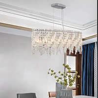 Elegant Oval Crystal Chandelier for Modern Homes