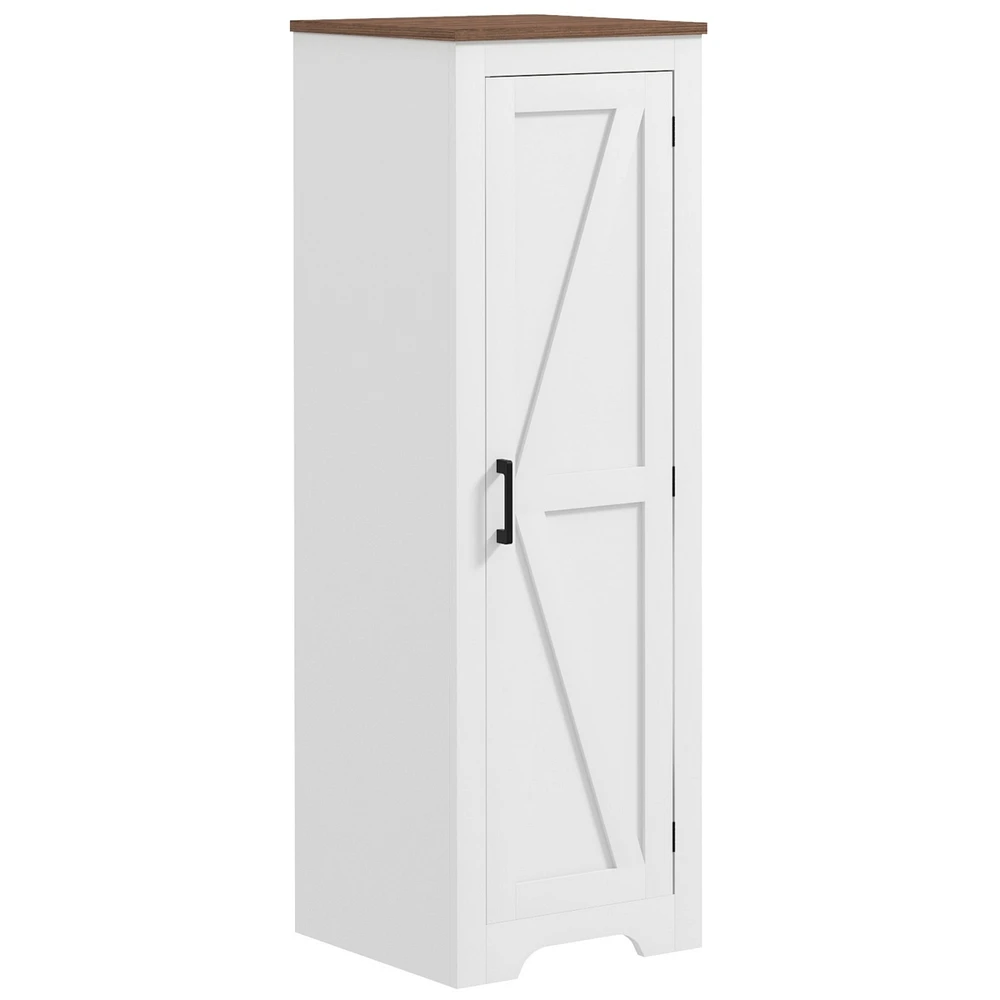 Streamdale Furniture Farmhouse Barn Door Accent Storage Cabinet