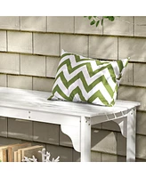 Streamdale Furniture Wooden Garden Bench: Slatted Seat, Backless, Curved