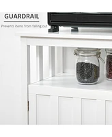 White Buffet Cabinet with Adjustable Shelves
