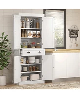 Freestanding Kitchen Pantry Cabinet with Storage