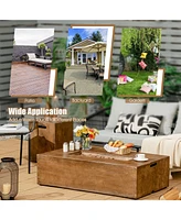 Sugift 48 x 27 Inch Outdoor Gas Fire Pit Table 50 000 Btu with Lava Rocks and Cover