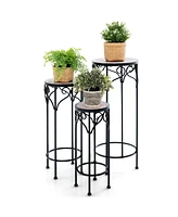 Sugift Decorative Flower Display Holder with Ceramic Top for Patio