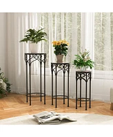 Sugift Decorative Flower Display Holder with Ceramic Top for Patio