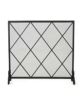 Simplie Fun Diamond Design Single Panel Fireplace Screen