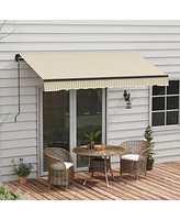 12' Retractable Patio Awning with Uv Protection