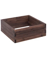 Sugift Square Raised Garden Bed Flower Vegetables Seeds Planter