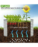 Sugift Raised Garden Bed with Open Base for Growing Vegetables