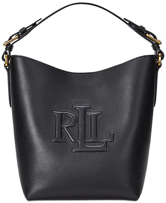 Lauren Ralph Leather Medium Witley Bucket Bag