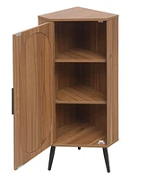 Streamdale Furniture Freestanding Corner Table with Rattan Door