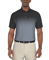 Pga Tour Men's Ombre Short Sleeve Performance Polo Shirt