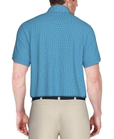 Pga Tour Men's Short Sleeve Mini Check Polo Shirt