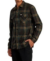 Rvca Men's Vacancy Flannel Long Sleeve Shirt