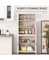 Streamdale Furniture Freestanding Kitchen Pantry with Adjustable Shelves