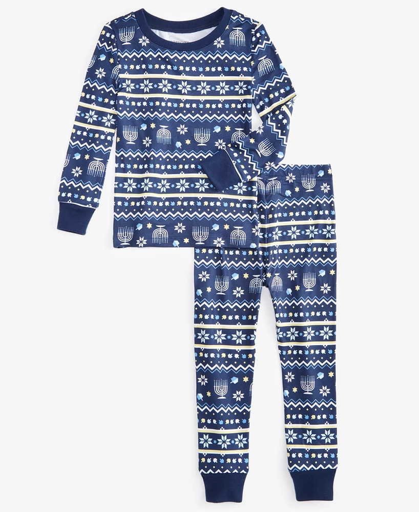 Holiday Lane Toddler Hanukkah Cotton Snug Fit Matching Family Pajamas Set, Created for Macy's