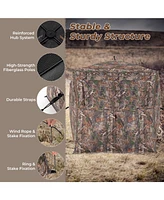 Sugift Hunting Blind 360 Degree One-Way See-Through Ground Blind for 2-3 Person