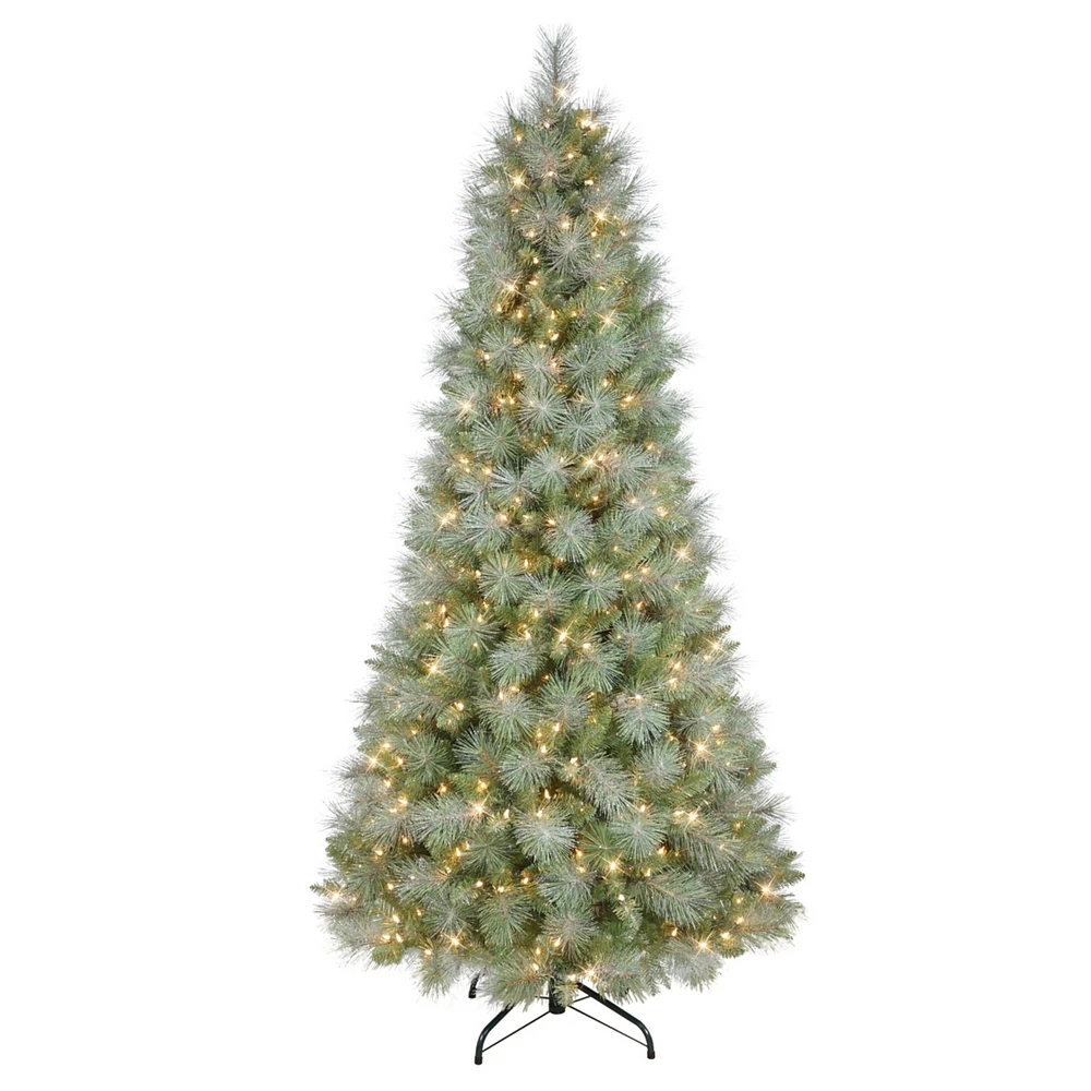 Puleo 7.5-ft. Windsor Spruce Tree with 500 Clear Lights & Stand