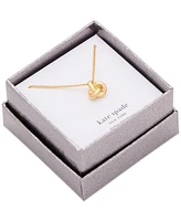 Kate Spade New York Polished Love Knot Pendant Necklace, 16" + 3" extender