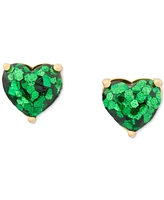 Kate Spade New York Gold-Tone Stone Heart Stud Earrings