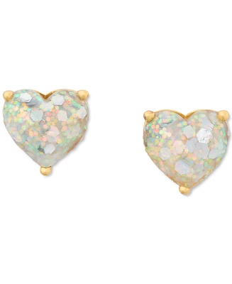 Kate Spade New York Gold-Tone Stone Heart Stud Earrings