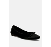 Rag & Co Fearless Satin Bow Embellished Ballerinas