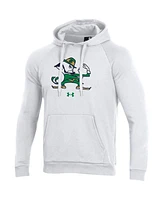 Under Armour Men's White Notre Dame Fighting Irish Mascot School Logo All Day Raglan Pullover Hoodie