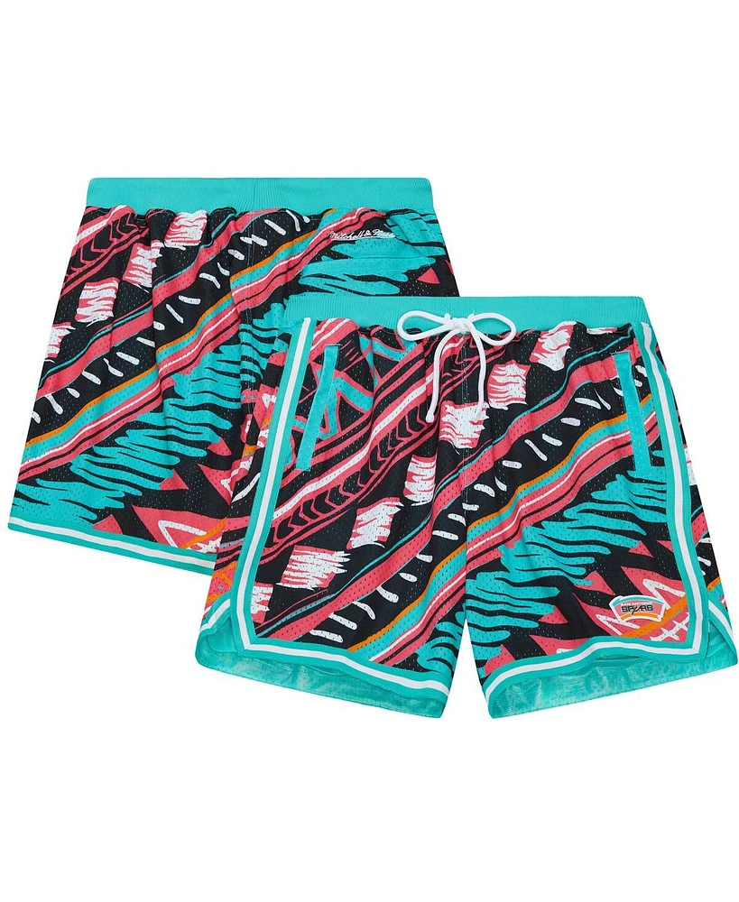 Mitchell & Ness Men's Teal San Antonio Spurs Game Day Pattern Shorts