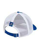 Adidas Men's Royal Kansas Jayhawks Mascot Block Letter Slouch Trucker Adjustable Hat