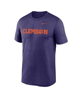 Nike Men's Purple Clemson Tigers Primetime Legend Wordmark T-Shirt