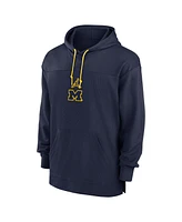 Jordan Men's Navy Michigan Wolverines 2024/25 Sideline Jersey Performance Pullover Hoodie