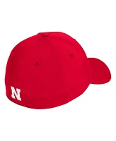 Adidas Men's Scarlet Nebraska Huskers Locker Room Logo Flex Hat