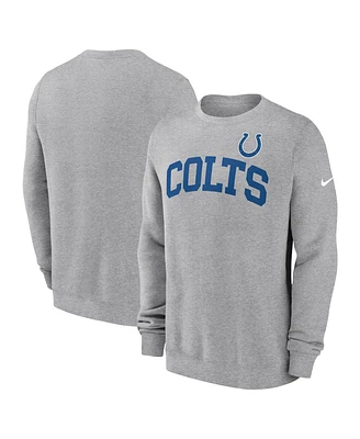 Nike Men's Heather Gray Indianapolis Colts Club Pullover Sweatshirt