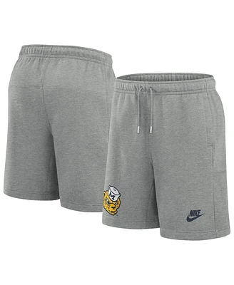 Nike Men's Heather Gray Michigan Wolverines Legacy Essential Fleece Shorts