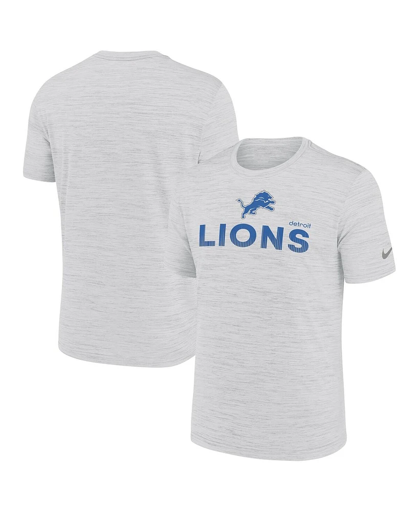 Nike Men's White Detroit Lions Blitz Velocity Modern Performance T-Shirt