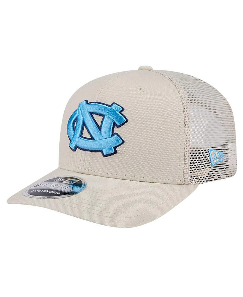 New Era Men's Natural North Carolina Tar Heels Canvas 9SEVENTY Stretch-Snap Hat