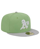 New Era Men's Green/Gray Oakland Athletics Two-Tone Color Pack 59FIFTY Fitted Hat