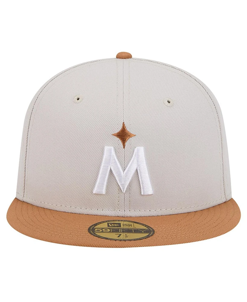 New Era Men's Khaki/Brown Minnesota Twins Two-Tone Color Pack 59FIFTY Fitted Hat