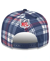 New Era Men's Navy New England Patriots 2024 Sideline Statement 9FIFTY Snapback Hat