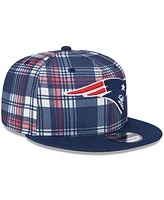 New Era Men's Navy New England Patriots 2024 Sideline Statement 9FIFTY Snapback Hat