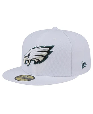 New Era Men's White Philadelphia Eagles Omaha 59FIFTY Fitted Hat