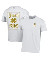 Under Armour Men's White Notre Dame Fighting Irish 2024 Shamrock Series Logo Performance T-Shirt