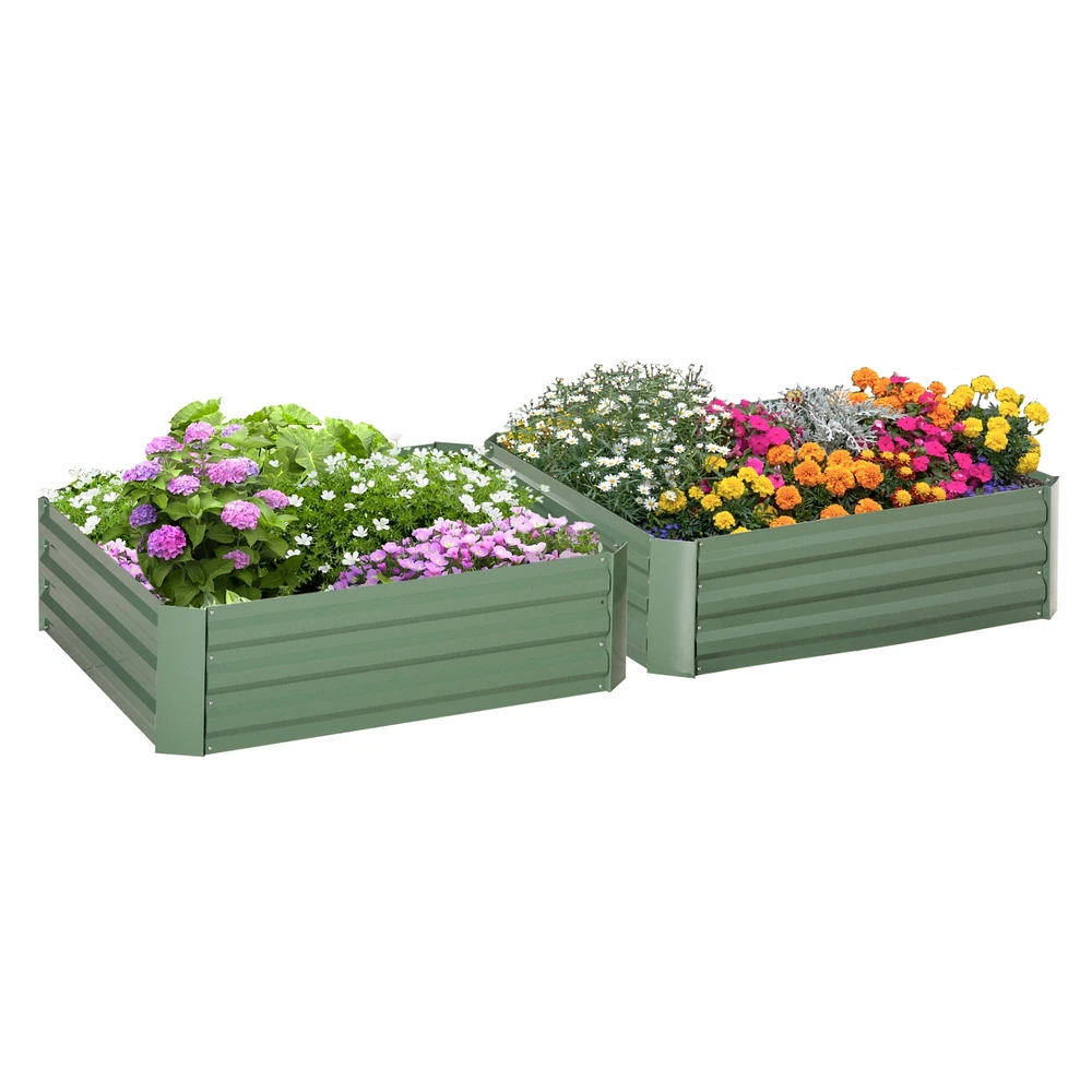 Streamdale Furniture 3.3' x 3.3' Galvanized Raised Garden Bed