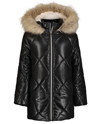 Calvin Klein Big Girls Diamond Quilt Puffer Jacket