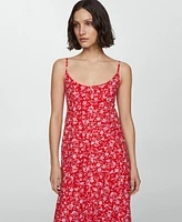 Mango Women's Printed Bow Dress