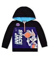 Children's Apparel Network Preschool Black Space Jam Graphic Quarter-Zip Hoodie