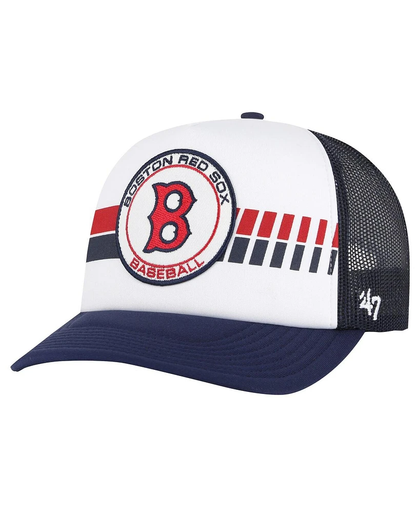 '47 Brand Men's White/Navy Boston Red Sox Cooperstown Collection Pack Express Trucker Adjustable Hat