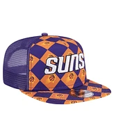 New Era Men's Purple Phoenix Suns Seeing Diamonds A-Frame Trucker 9FIFTY Snapback Hat