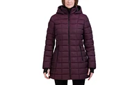 Hfx Women's Heavyweight Box Quilted Winter Puffer Parka Jacket