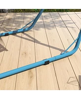 Simplie Fun Adjustable Steel Hammock Stand for 9-14ft Hammocks in Blue