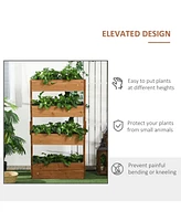 Streamdale Furniture 4-Tier Wooden Vertical Garden Planter